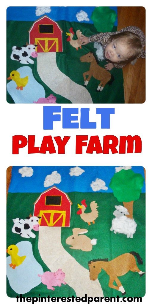 Felt play farm - fun activity for toddler & kids - felt arts & crafts