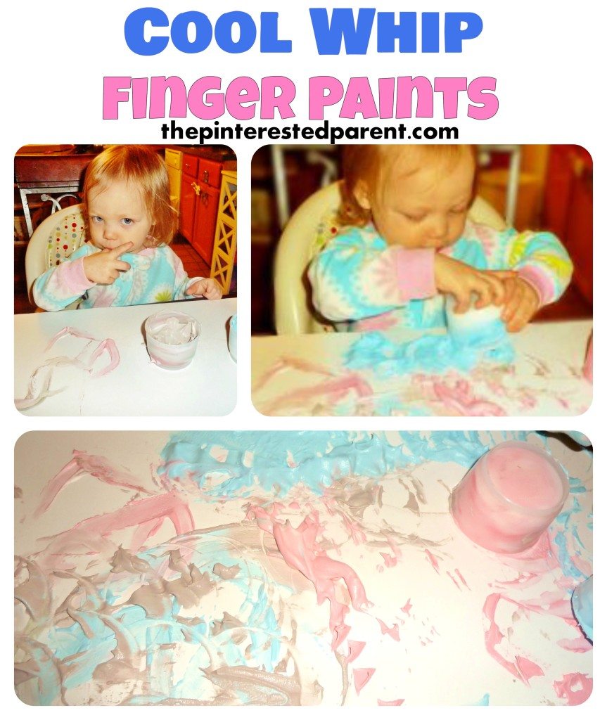Cool Whip Finger Paints - edible paints & messy fun for toddlers