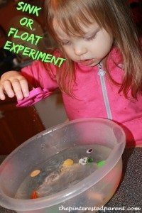 sink or float science experiments with water