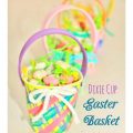 Dixie Cup mini Easter Basket Craft - cute idea for kid's classrooms or parties