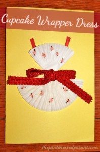 Cupcake Wrapper Dress Craft - Cute for a DIY card