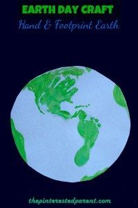 Hand & Footprint Earth - Earth Day Craft