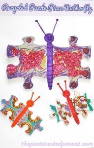 Recycled Puzzle Butterfly