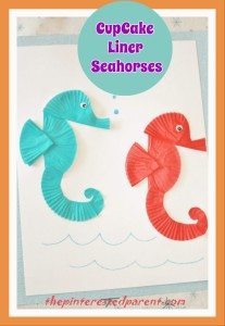 Cupcake Liner Seahorses