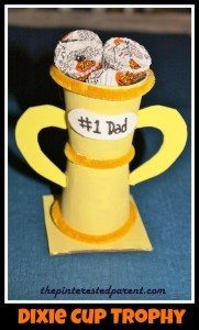 Dixie Cup Trophy & treat holder - An adorable gift idea for Father's Day or for a teacher, mother, grandmother etc.
