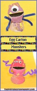 Egg Carton Monsters