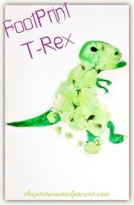 Footprint T-Rex - tyrannosaurus rex dinosaur craft
