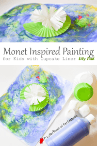 Monet Inspired Water and Lily Pad Painting A Little Pinch of Perfect Title 3 copy