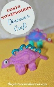 Pasta Stegosaurus Dinosaur Craft