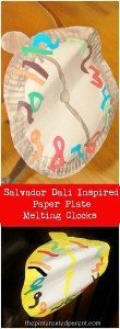 Salvador Dali Inspired Paper Plate Melting Clocks