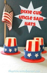 Mini Uncle Sam Hats made from Dixie Cups 4th of July craft
