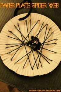paper plate spider web