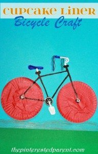 Cupcake Liner Bicycle Craft