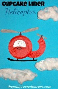 Cupcake Liner Helicopter Craft