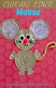 Cupcake Liner Mouse Craft