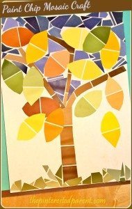 Paint Chip Mosaic Fall Tree Craft