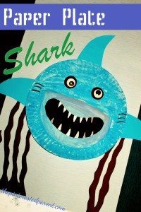 Paper Plate Shark Craft - kid's ocean and underwater arts and craft. Great for shark week or he summer