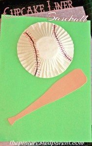 3D Cupcake Liner Baseball Craft