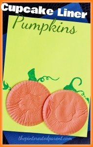 Cupcake Liner Pumpkin Craft For Kids