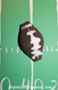 Pasta Shell football craft for kids