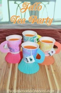 Jello tea party - These cute Dixie Cup crafts look like little tea cups & are filled with Jello