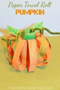 Paper Towel Roll Pumpkin Craft