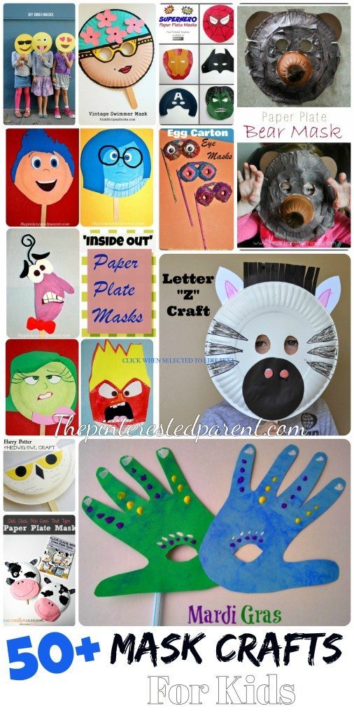 50+ Creative Mask Crafts For Kids - Perfect for Halloween Dress-up games or pretend play