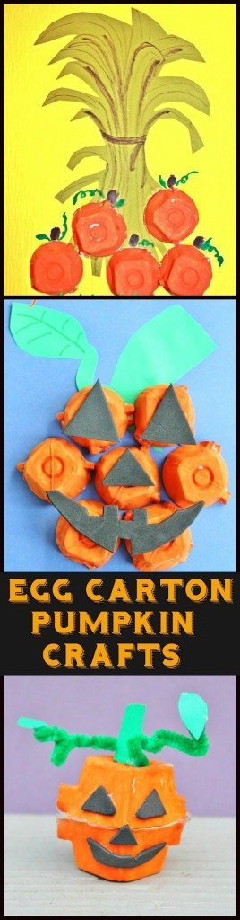 Egg Carton Pumpkin & Jack-o-Lantern Crafts