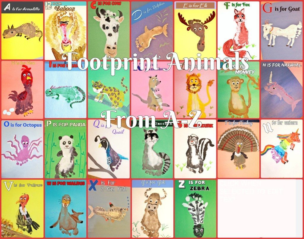 Footprint Animal Crafts from A-Z