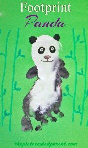 Footprint Panda - Footprint Crafts A - Z P is for Panda