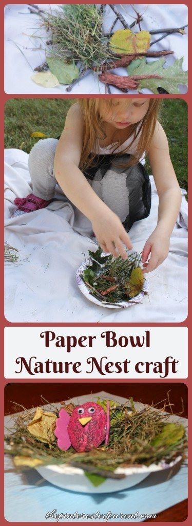 Paper Bowl Nature Nest Craft