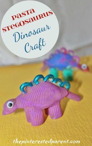 Pasta-Stegosaurus-Dinosaur-Craft