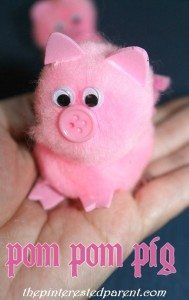 Pom Pom Pig Craft - Adorable crafts for kids