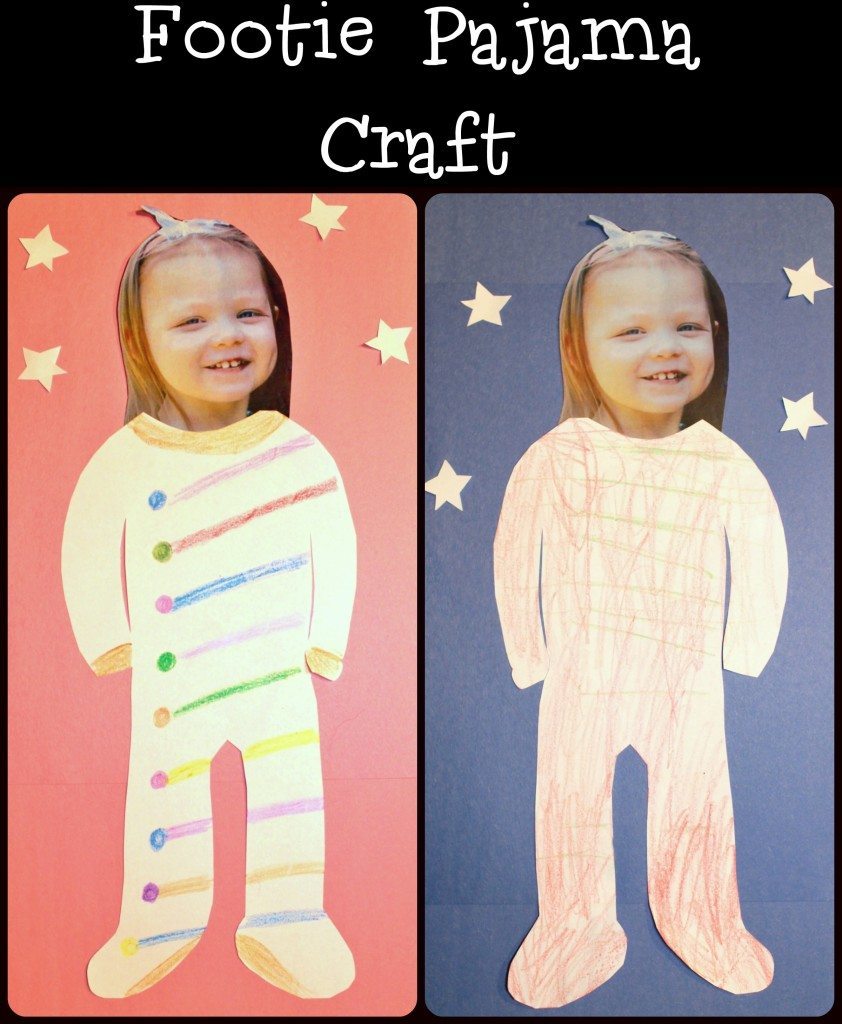 Footed pajama craft for kids