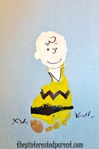 Footprint Charlie Brown Craft - Peanuts 