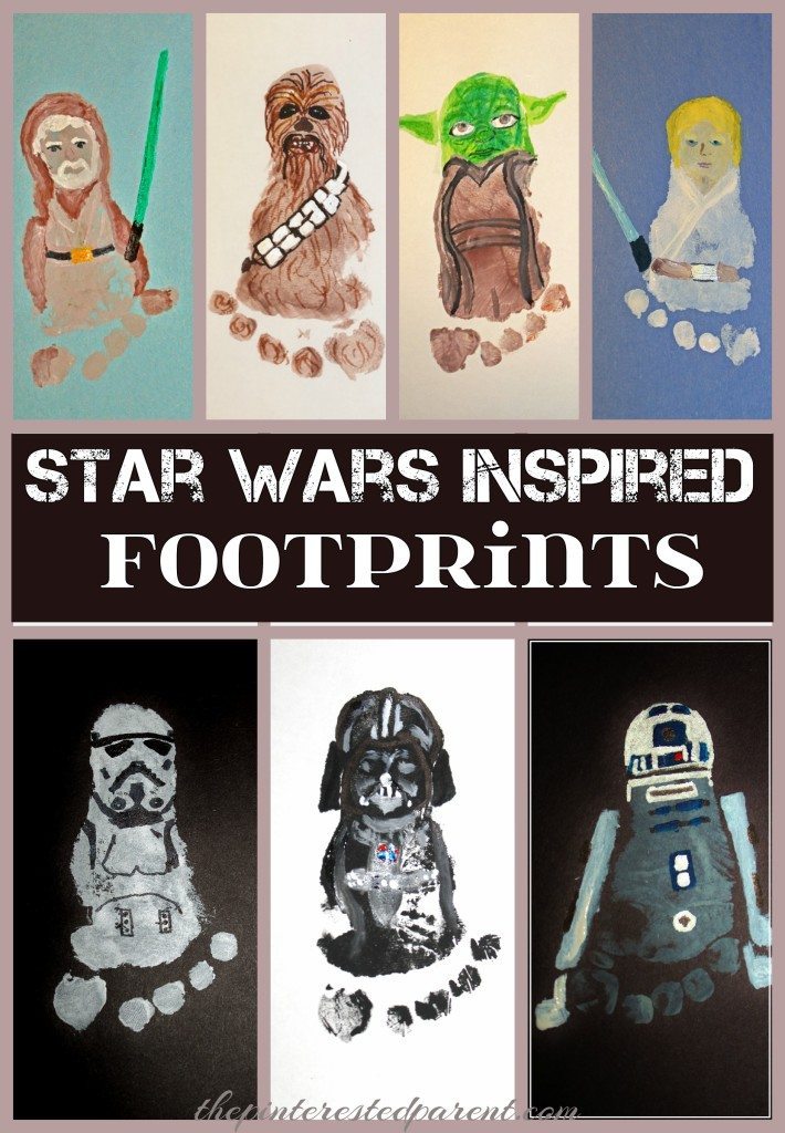 Star Wars Inspired Footprint Crafts - Adorable Keepsakes made out of kid's feet