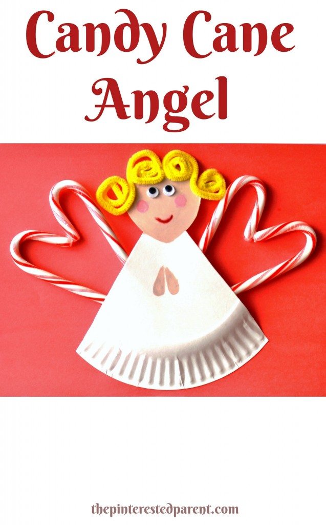 Candy Cane Angel craft. This would make a cute Christmas card with a sweet surprise.