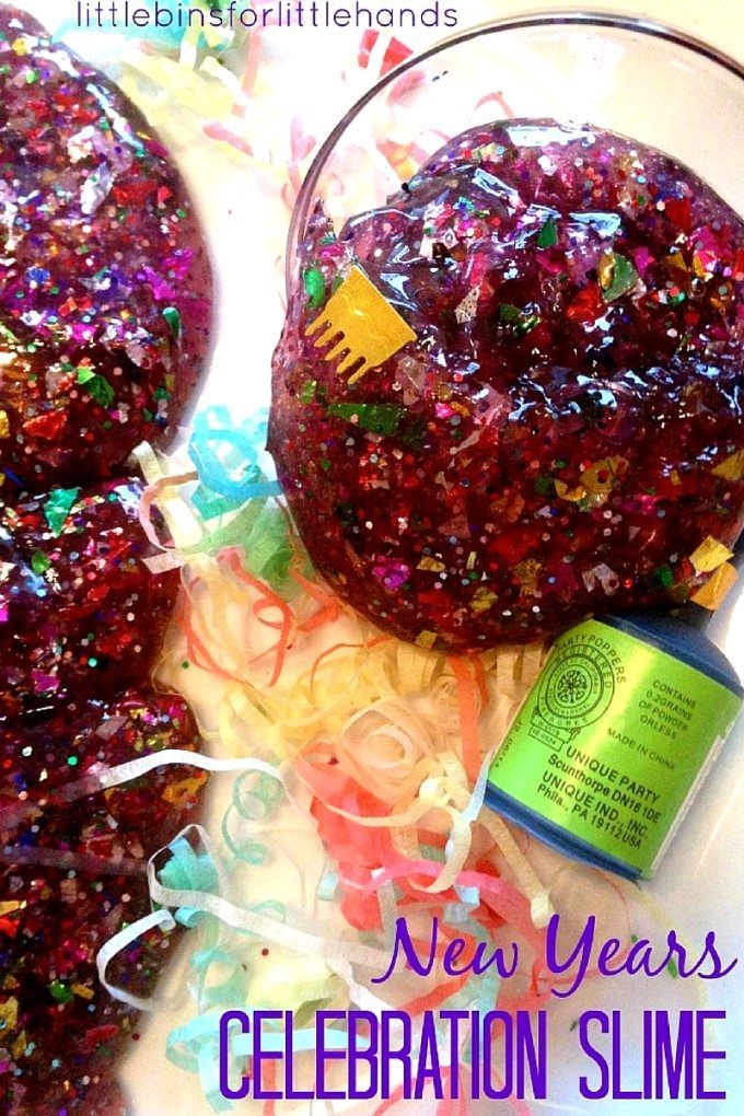 New Year's Party Slime from Little Bins For Little Hands