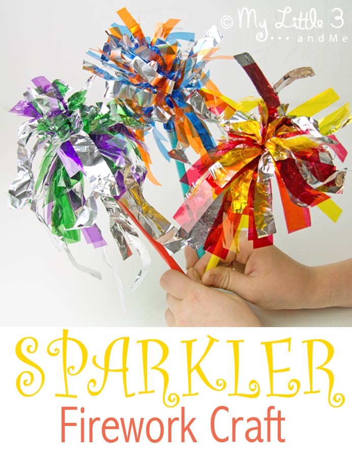 Sparkler Firework Craft from Kid's Craft Room