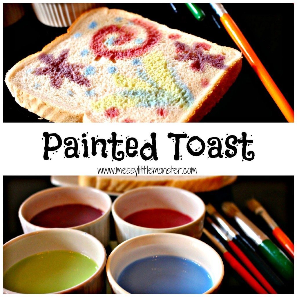 Painted Firework Toast from Messy Little Monster