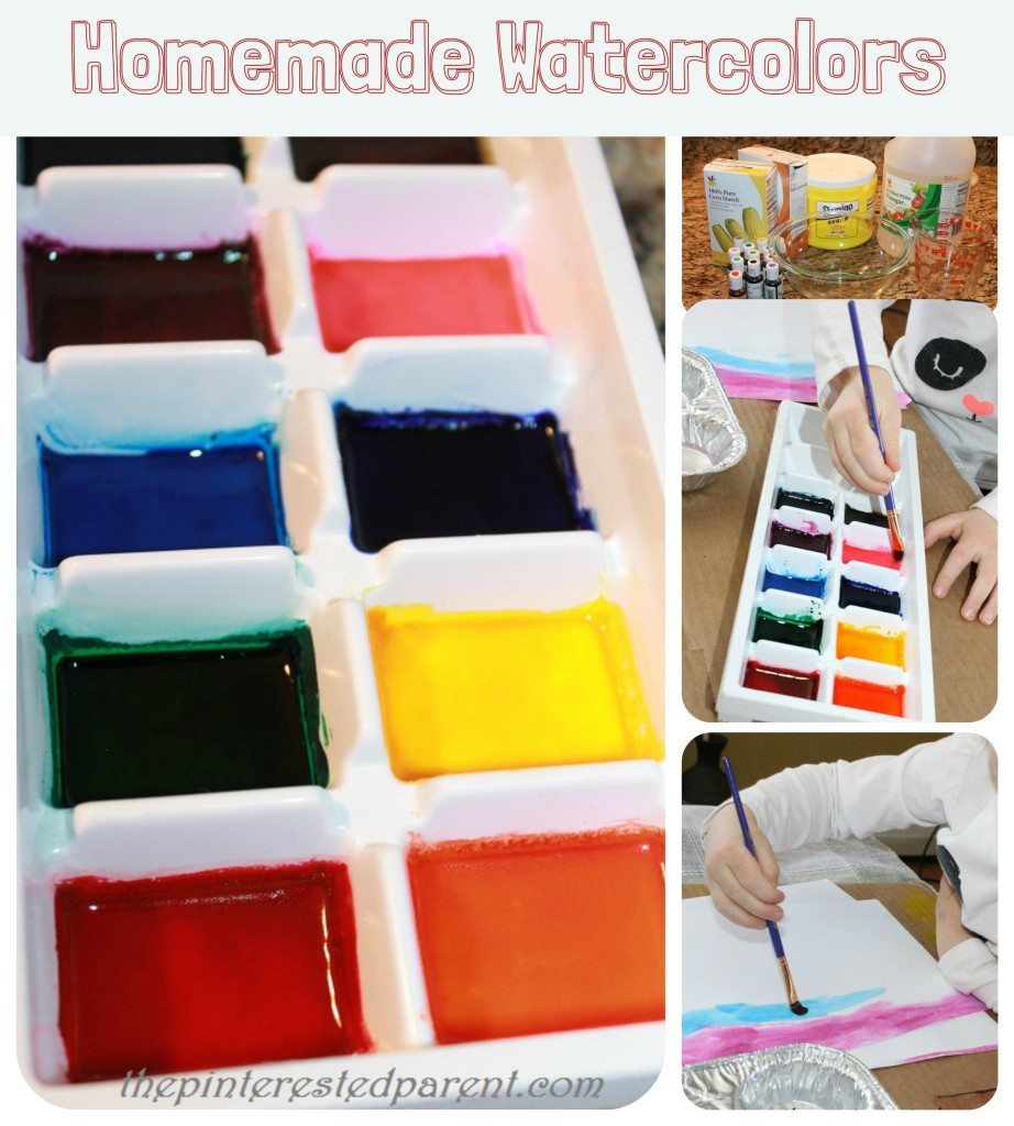 Homemade Watercolor Paints with household ingredients