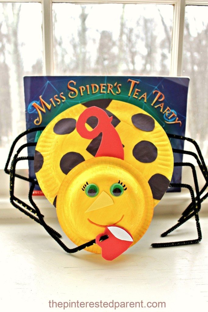 Paper Plate Kid's Craft inspired by Miss Spider's Tea Party