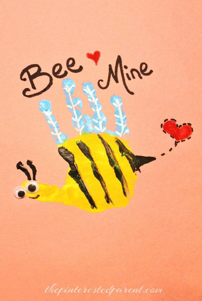 Valentine's Hand Print - Bee Mine