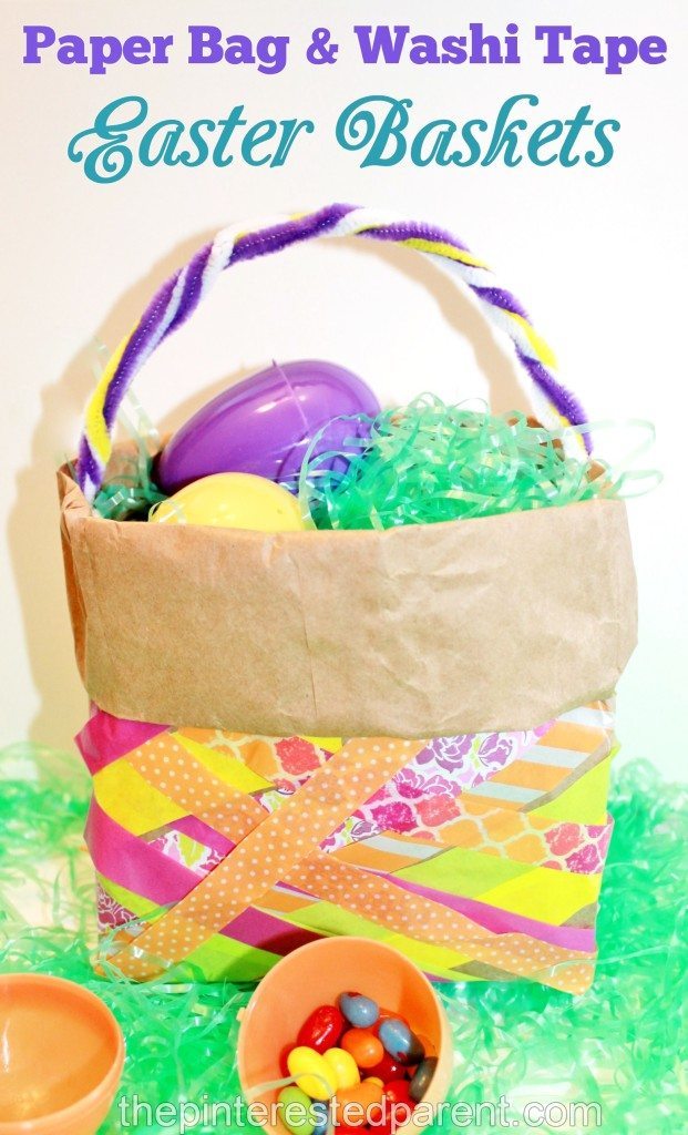 Paper Bag & Washi Tape Easter Egg Craft For Kids