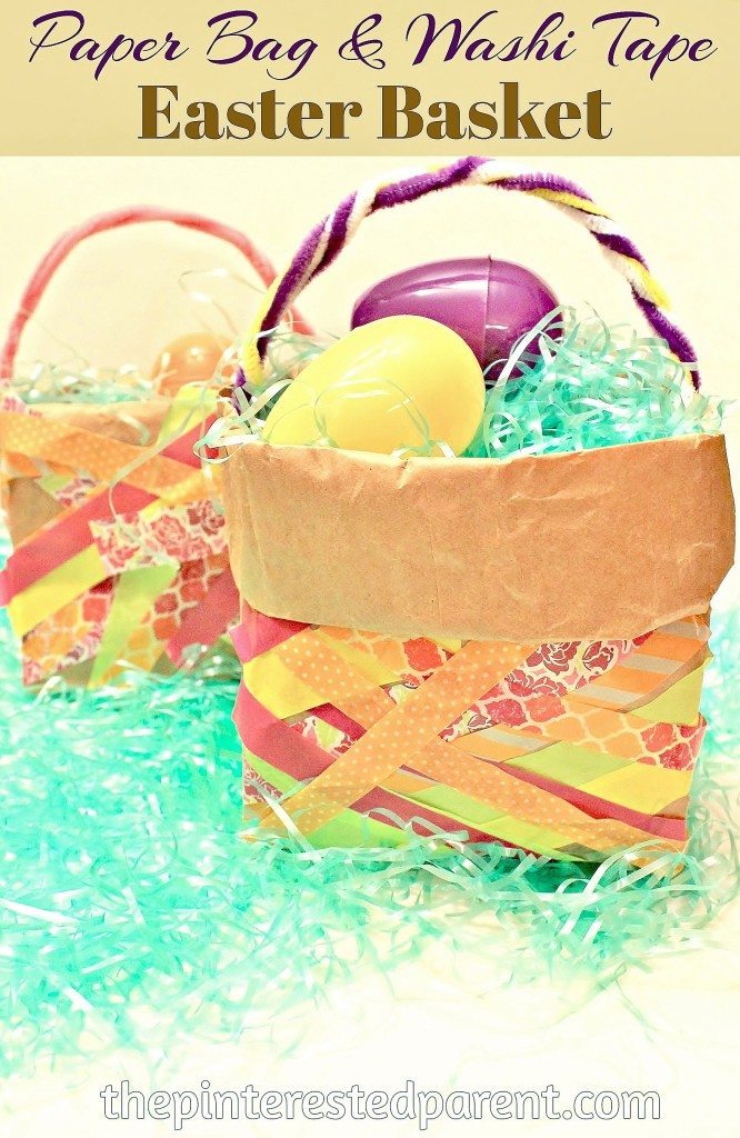 Paper Bag & Washi Tape Kid's Easter Basket Craft