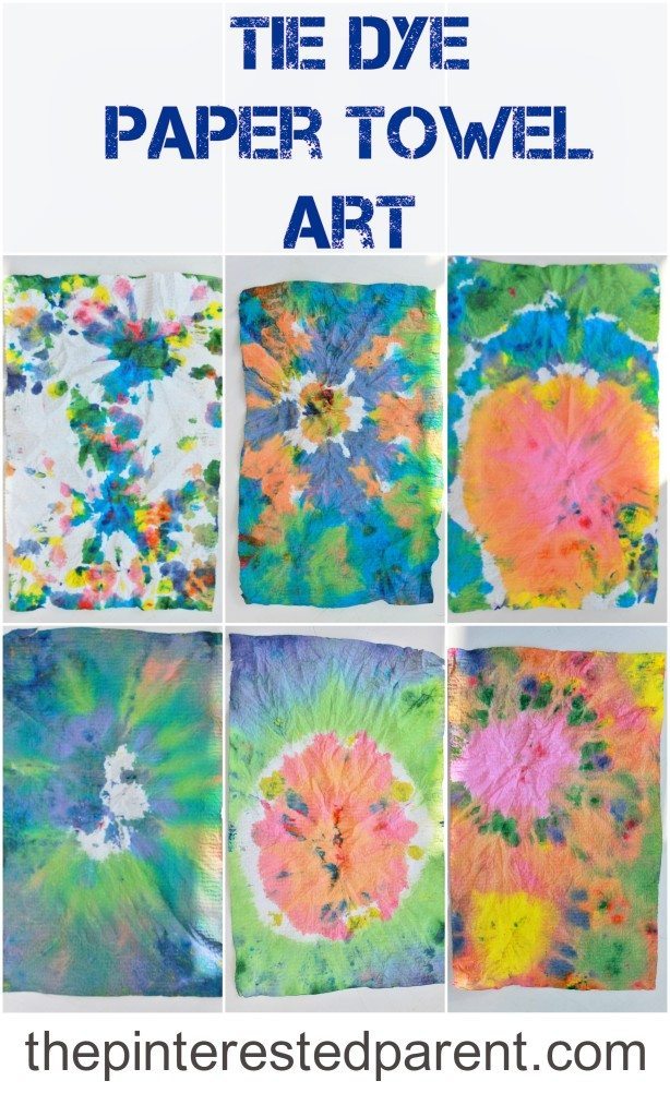 Tie Dye Paper Towel Art For Kids - A fun arts & craft project