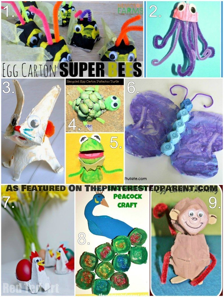 Egg Carton Animal Crafts For Kids