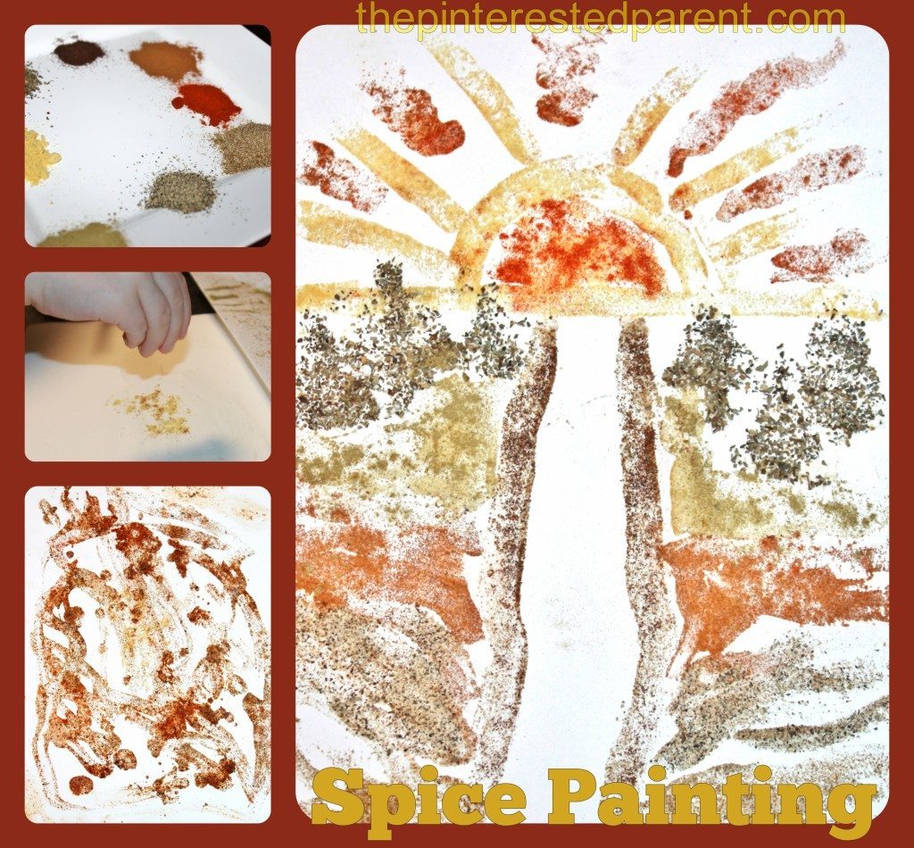 Expired Spices - _no problem. Use those spices for a little fun & messy art. Spice Painting for kids