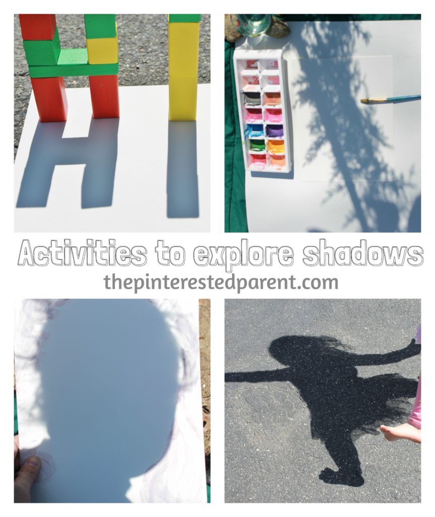 Exploring shadow & light with blocks, bodies & nature painting. These are wonderful spring & summer activities that you can do with your kids while exploring shadow & light outdoors