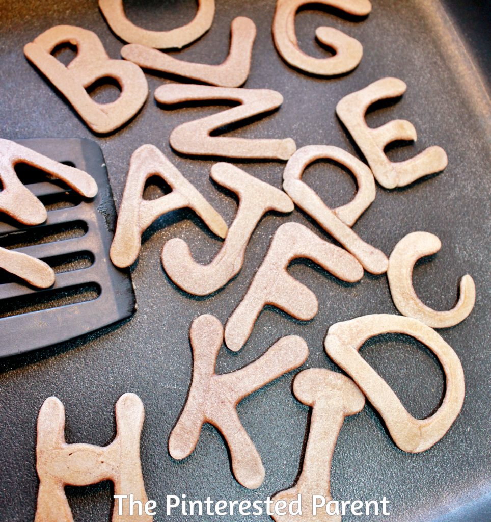 Alphabet Pancakes - easy pancake art for kid's breakfast -fun food ideas